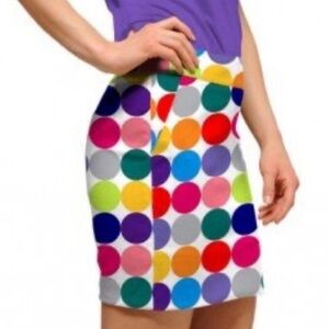Loudmouth Golf Disco Balls White. Skort Size 4